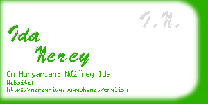 ida nerey business card
